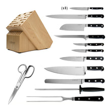 Lamson Premier Forged 20-Piece Knife Block Set - Midnight, Light Maple, Serrated Edge