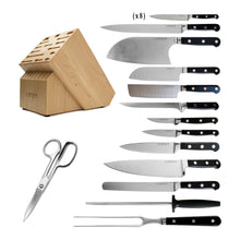 Lamson Premier Forged 22-Piece Knife Block Set - Midnight, Light Maple, Fine Edge