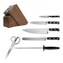 Lamson Premier Forged 7-Piece Knife Block Set - Midnight, Natural Walnut