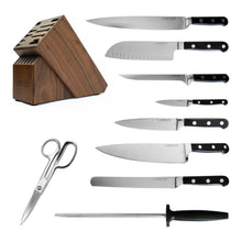 Lamson Premier Forged 10-Piece Knife Block Set - Midnight, Natural Walnut