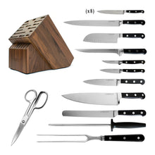 Lamson Premier Forged 20-Piece Knife Block Set - Midnight, Natural Walnut, Fine Edge