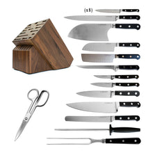 Lamson Premier Forged 22-Piece Knife Block Set - Midnight, Natural Walnut, Fine Edge
