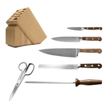 Lamson Premier Forged 7-Piece Knife Block Set - Walnut, Light Maple